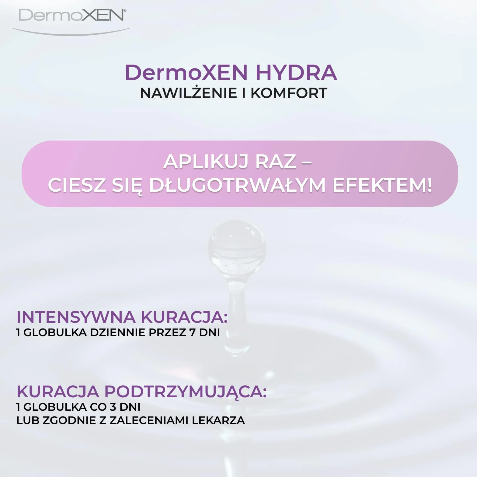 DermoXEN Hydra Globulki dopochwowe z kwasem hialuronowym i aloesem | Nawilżenie pochwy | Naturalna pielęgnacja intymna | Bez hormonów | Suchość pochwy | 7 globulek