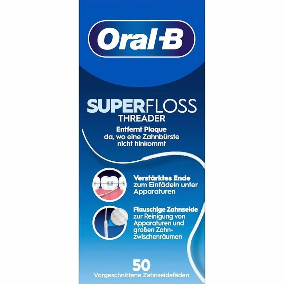 Superfloss z miętową nicią dentystyczną 50 nici