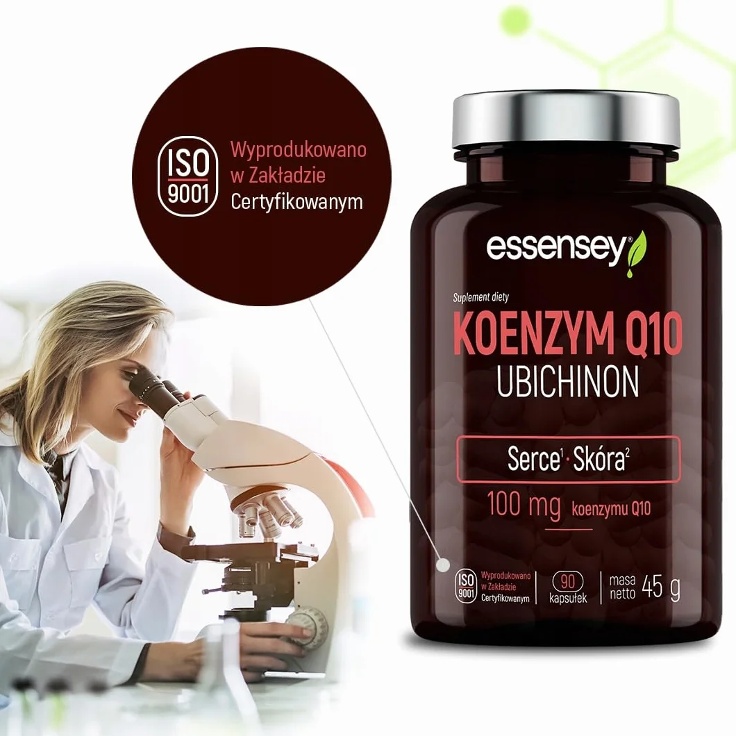 ESSENSEY KOENZYM Q10 100MG Complex Na Serce Skórę Odporność COQ10 UBICHINON NA 90DNI