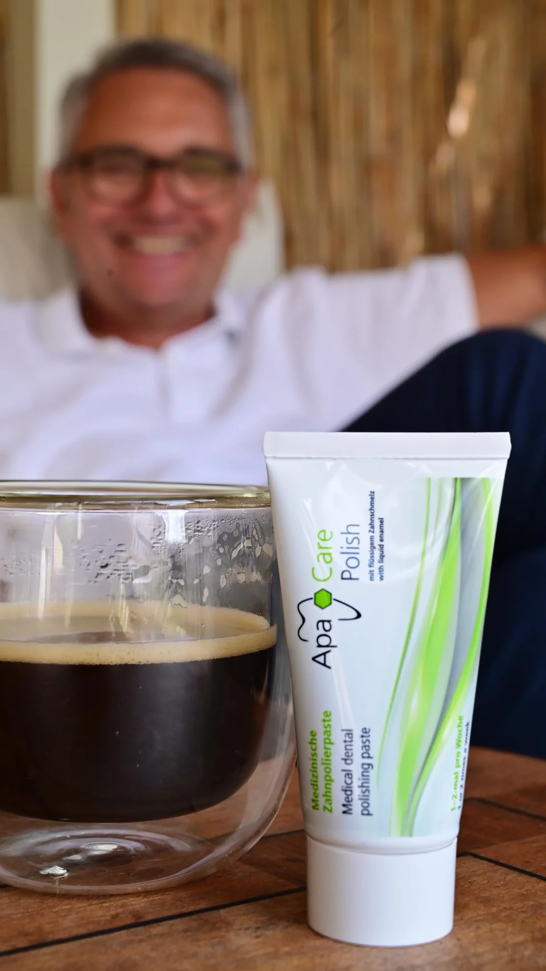 Apa Care Polish 3 Tuben | Zur Entfernung von Zahnbelägen durch Kaffee, Tee und Rotwein | Mit medizinischem Hydroxylapatit | flüssiger Zahnschmelz | Für strahlend weiße Zähne | 3 x 25 ml