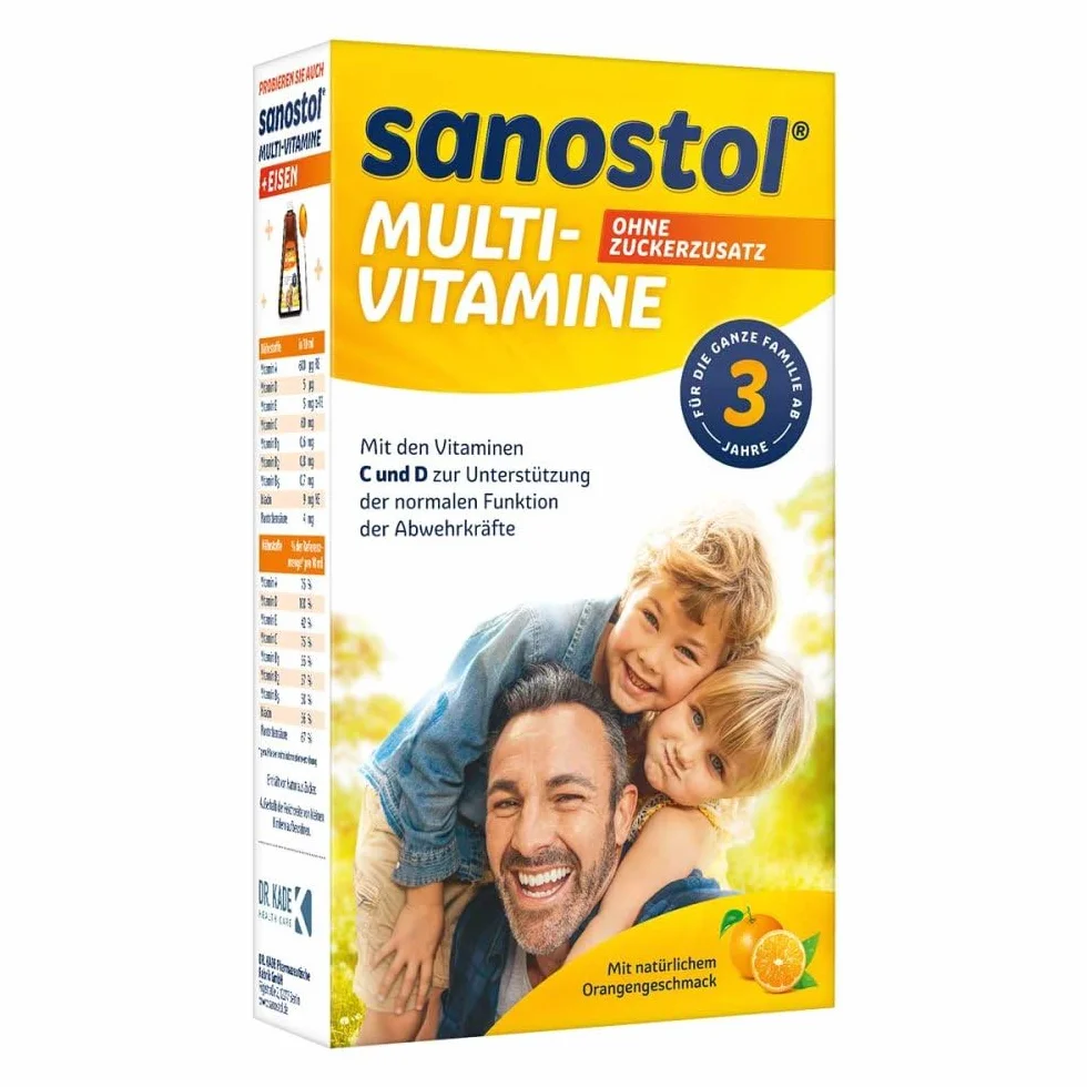 Sanostol Multi-Vitamine ohne Zuckerzusatz Saft, 230 ml