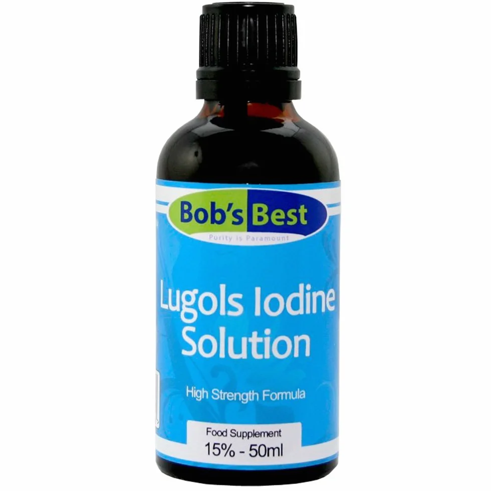 Lugols Jod 15% - 50 ml szklana butelka z wkładem z kroplomierzem