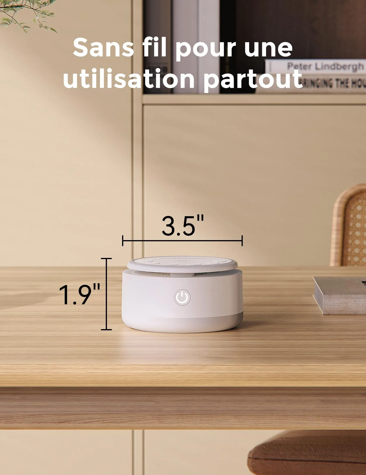 Momcozy Geräuschmaschine dla niemowląt 20 Kojących Dźwięków Dotykowe Światło Przenośny Biały Hałas Timer Do Zasypiania Żółty