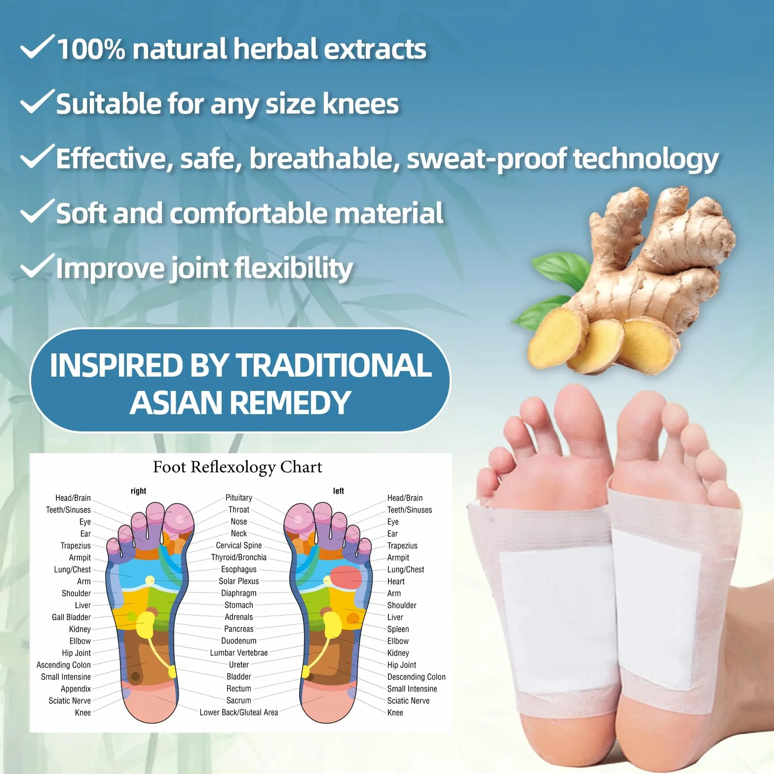 Inpumo Detox plastry do stóp, naturalne plastry detoksykujące, 30 sztuk