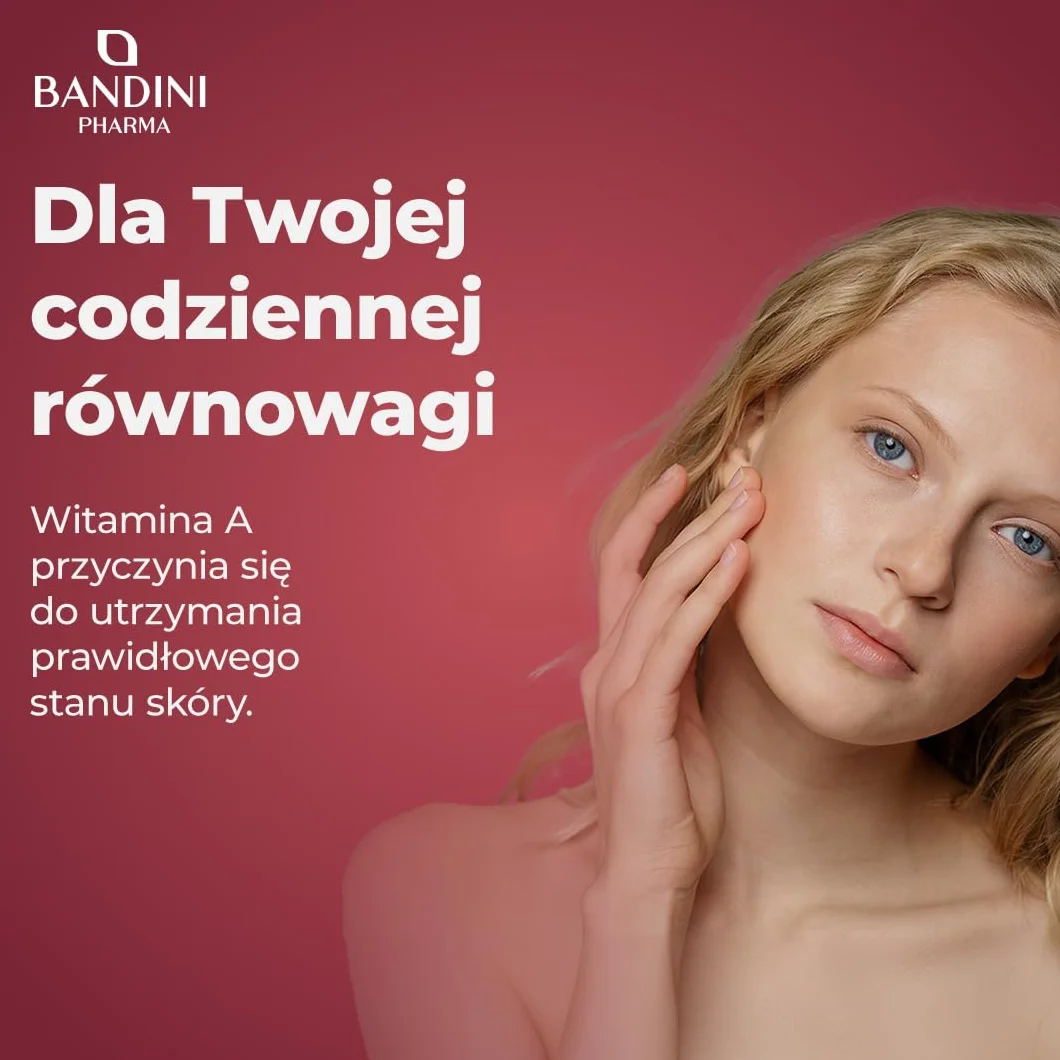 Bandini® Czysta Witamina A 10000 IU, 365 wegańskich tabletek (1+ rok), Pomaga utrzymać prawidłową skórę i wzrok, Octan retinylu, Alternatywa dla kropli i kapsułek witaminy A, Bez sztucznych dodatków
