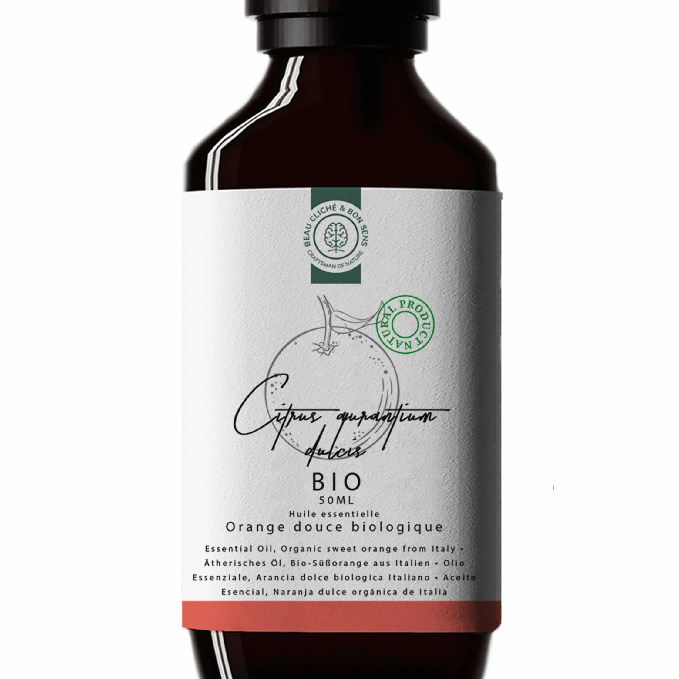 Bio Olejek Eteryczny z Pomarańczy Słodkiej 50ml - 100% Naturalny Ekologiczny z Włoch