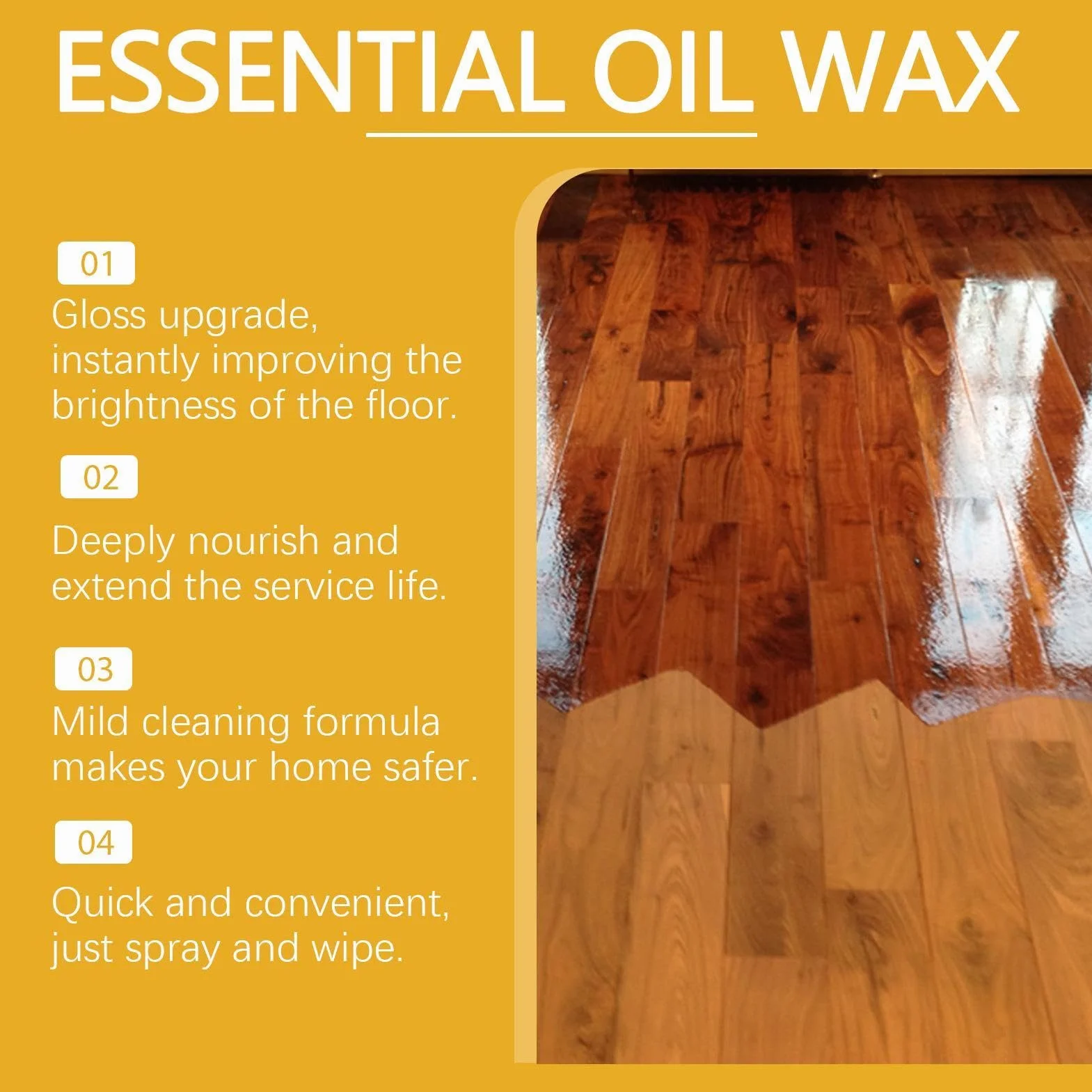 Wood Cleaner and Restorer - Hardwood Spray, Beeswax Formula for Antique Furniture, Removes Scratches, Restores Natural Grain