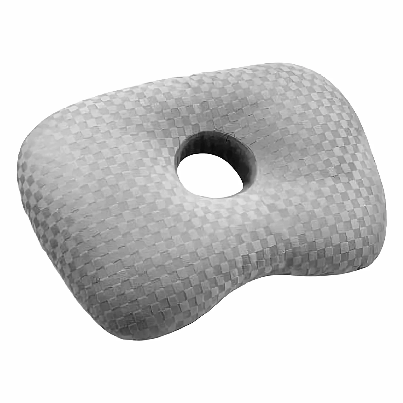 Ergonomic Donut Pillow with Ear Holes 17.32x12.6x0.79in Gray for Travel Office Car