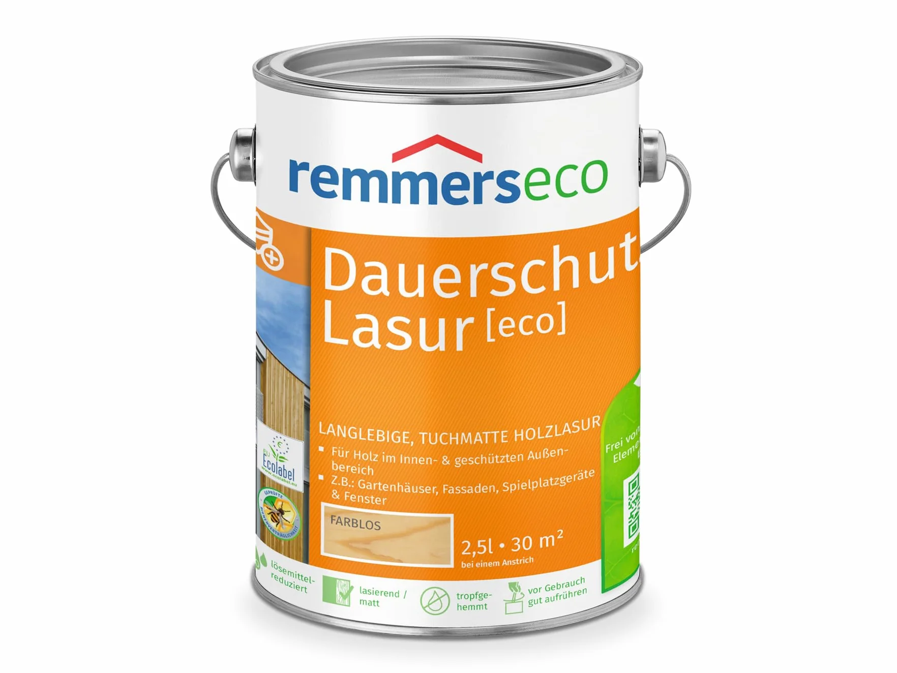 Remmers Lakierowanie trwałe [eco] bezbarwne, 2,5 litra, trwałe, wyraźna ochrona przed promieniowaniem UV, do wewnątrz i na zewnątrz, ochrona przed promieniowaniem UV i wilgocią