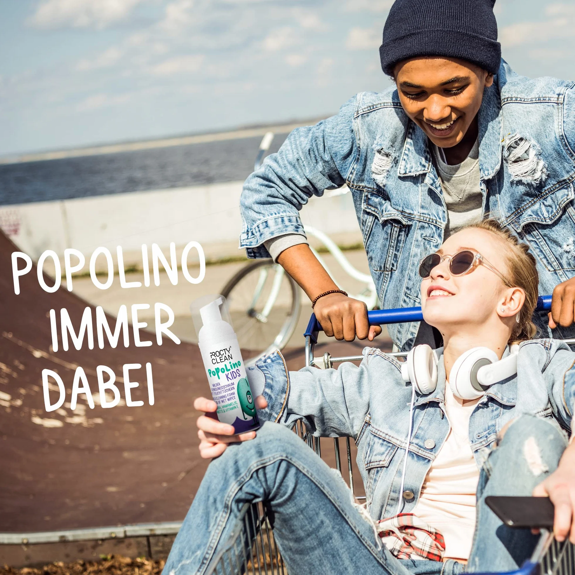 ProctyClean PopoLino Kids łagodna pianka czyszcząca zamiast nawilżanych chusteczek. Sprawia, że pośladki i środowisko są przyjazne dla środowiska. Aloesem, oczarem wirginijskim, agamotką i witaminą E