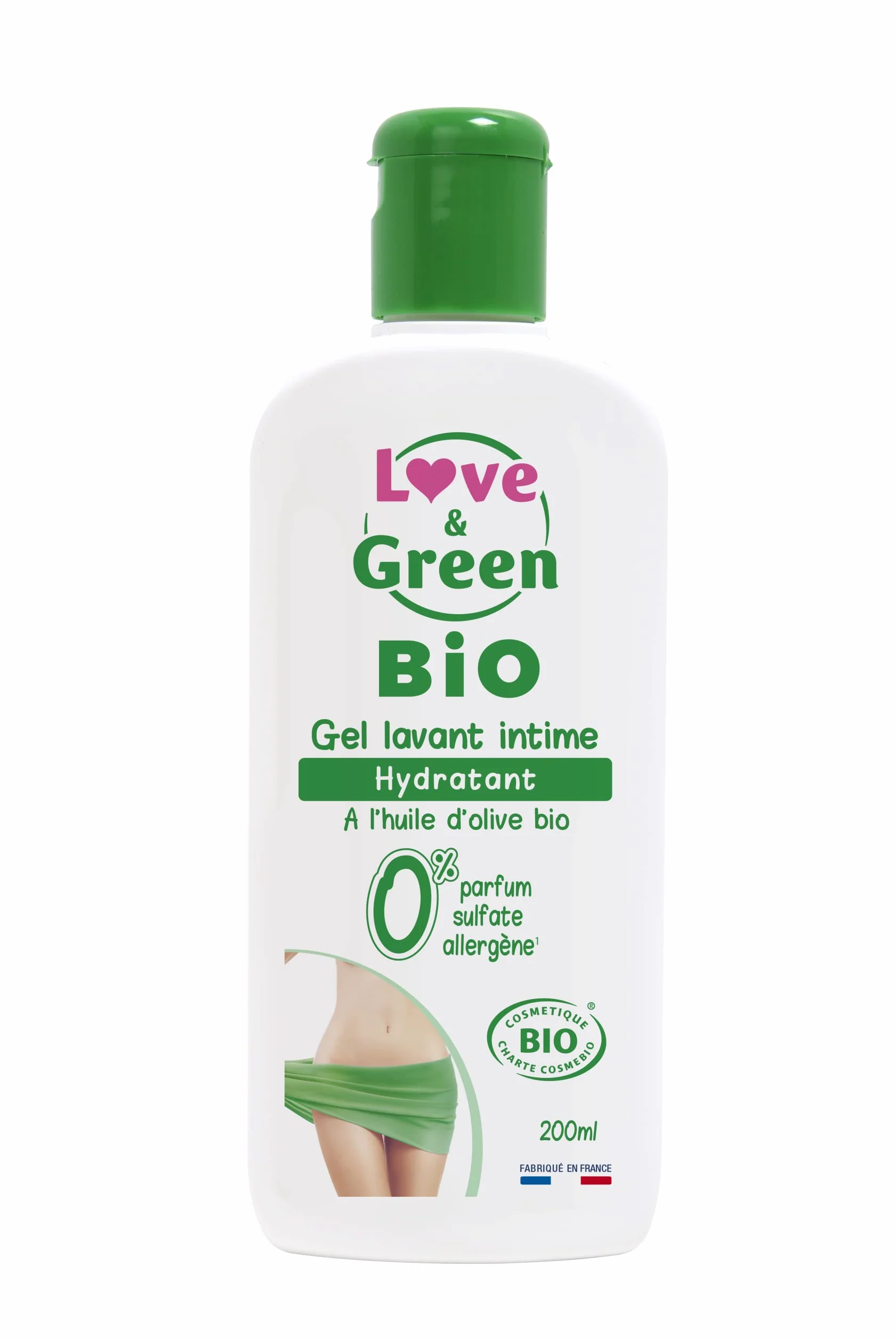 Love & Green - Organiczny nawilżający żel Lavant Intime 200 ml - Wyprodukowano we Francji