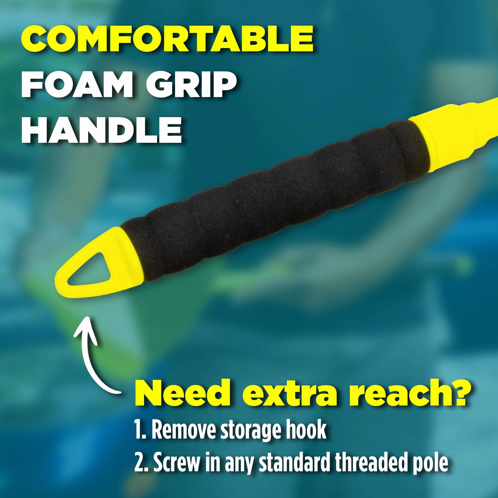 Invisible Glass 95160 Reach & Clean Glass Windshield Cleaner Tool Kit With Extendable Handle, (2) Reusable Quick Change Microfibers, and Storage Bag for Auto Windshield, Trucks, SUVs, RVs, and Windows
