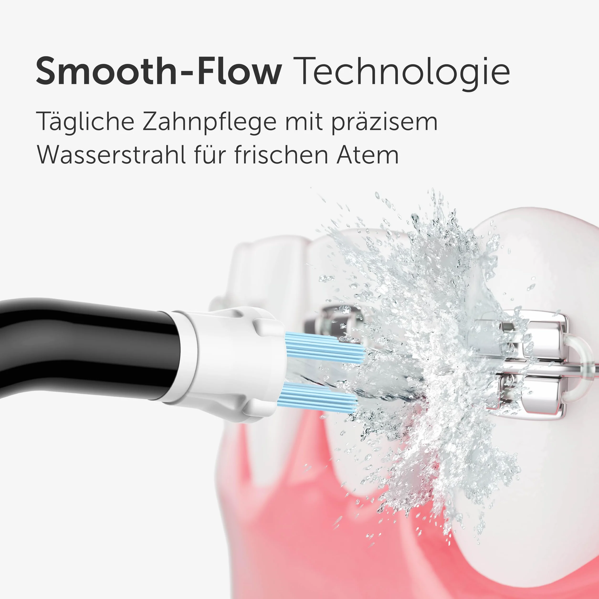 Wondersmile Dysza do płytki nazębnej – wymienne dysze do irygatora jamy ustnej Waterflow – technologia SmoothFlow zapewnia optymalną pielęgnację zębów i dziąseł (czarna, 4 sztuki)