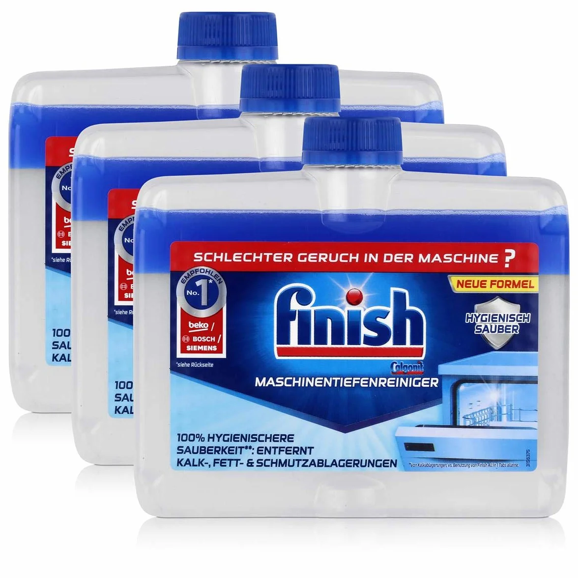 Calgonit Finish środek do pielęgnacji zmywarki, 5 x Power 250 ml (opakowanie 3 szt.)