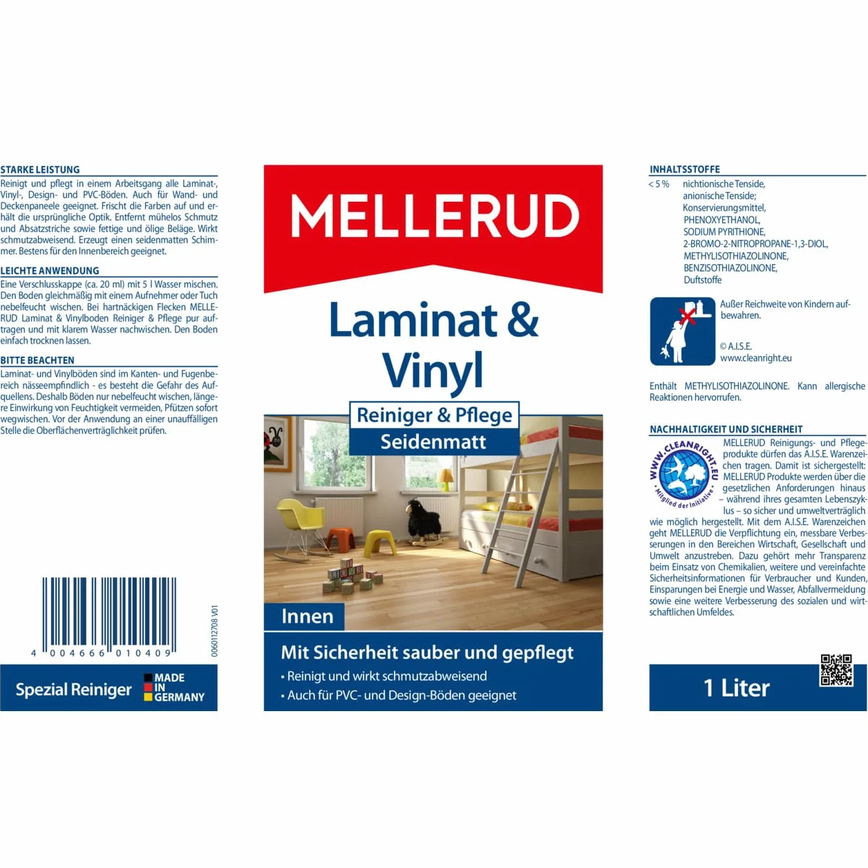 Mellerud Laminat Środek Czyszczący 1 l