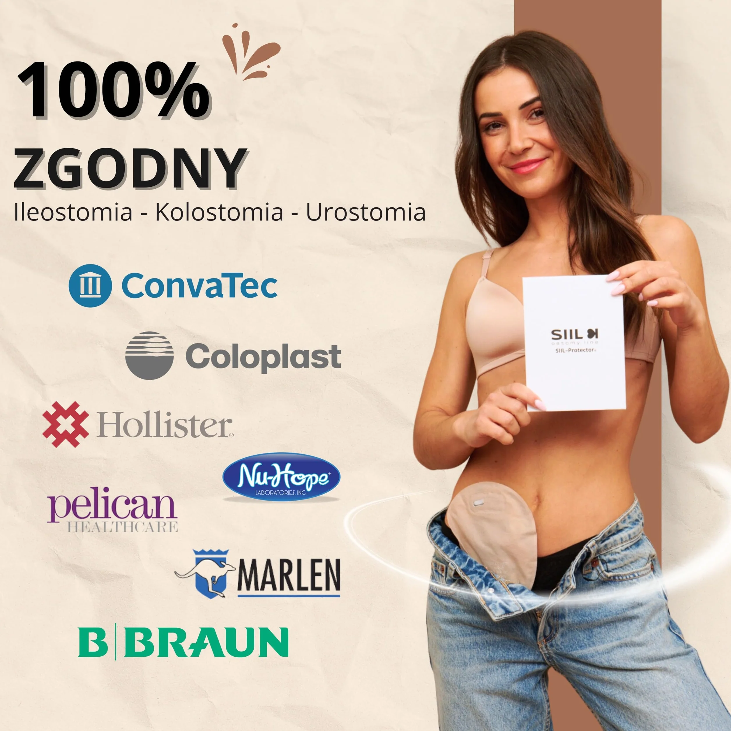 Osłona Stomijna Stoma Protector Pokrowiec na Stomię do worków kolostomijnych