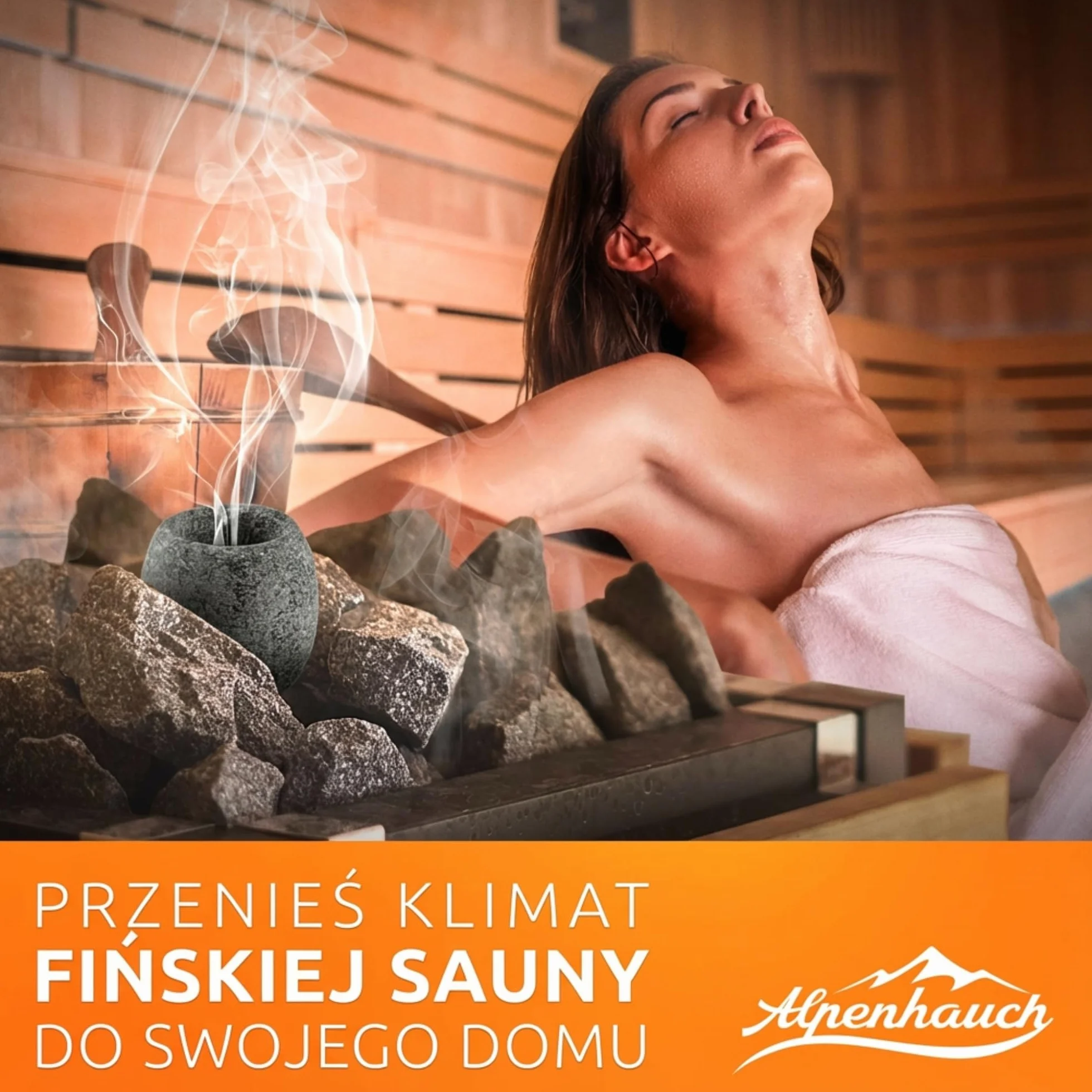 ALPENHAUCH Sauna Jajko z masywnego serpentynu [5x5cm] - odporne na wysoką temperaturę jajko do sauny z aromatem dla intensywnego zapachu - Naturalne jajko do sauny na kryształki mentolowe i olejki do