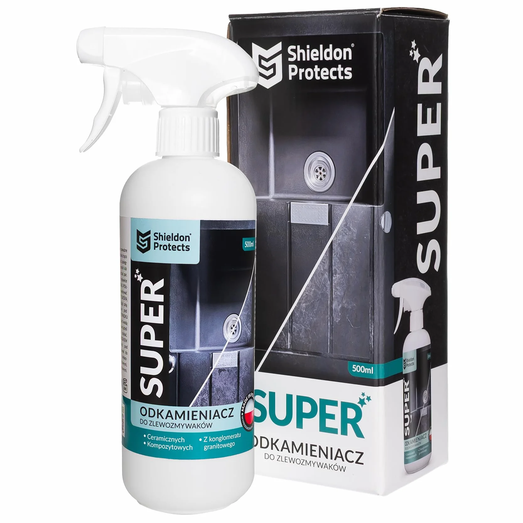 Shieldon Protects SUPER Silny odkamieniacz do zlewozmywaków granitowych 500 ml