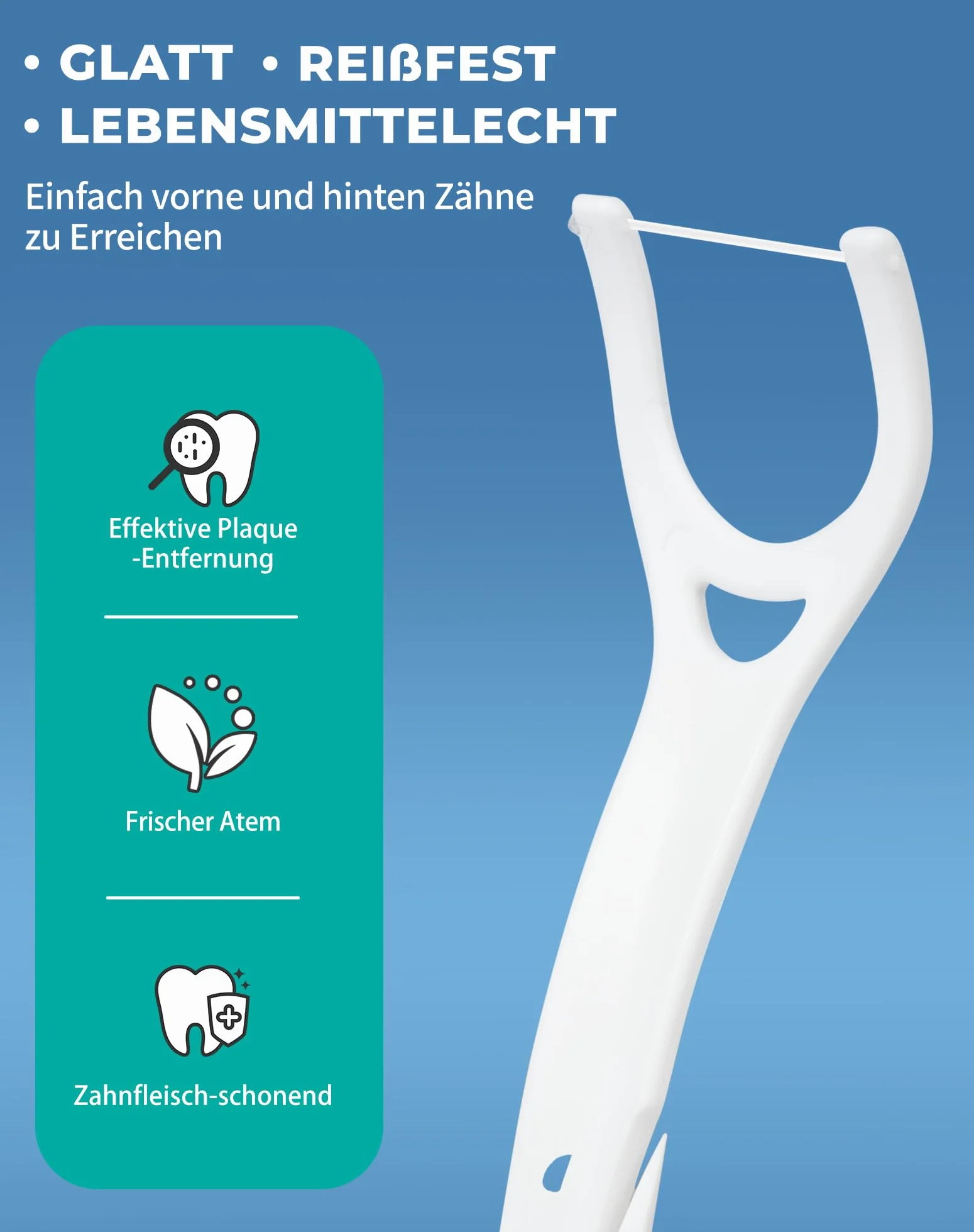 Y-From patyczki z nicią dentystyczną Y Shaped Floss Picks 150 sztuk