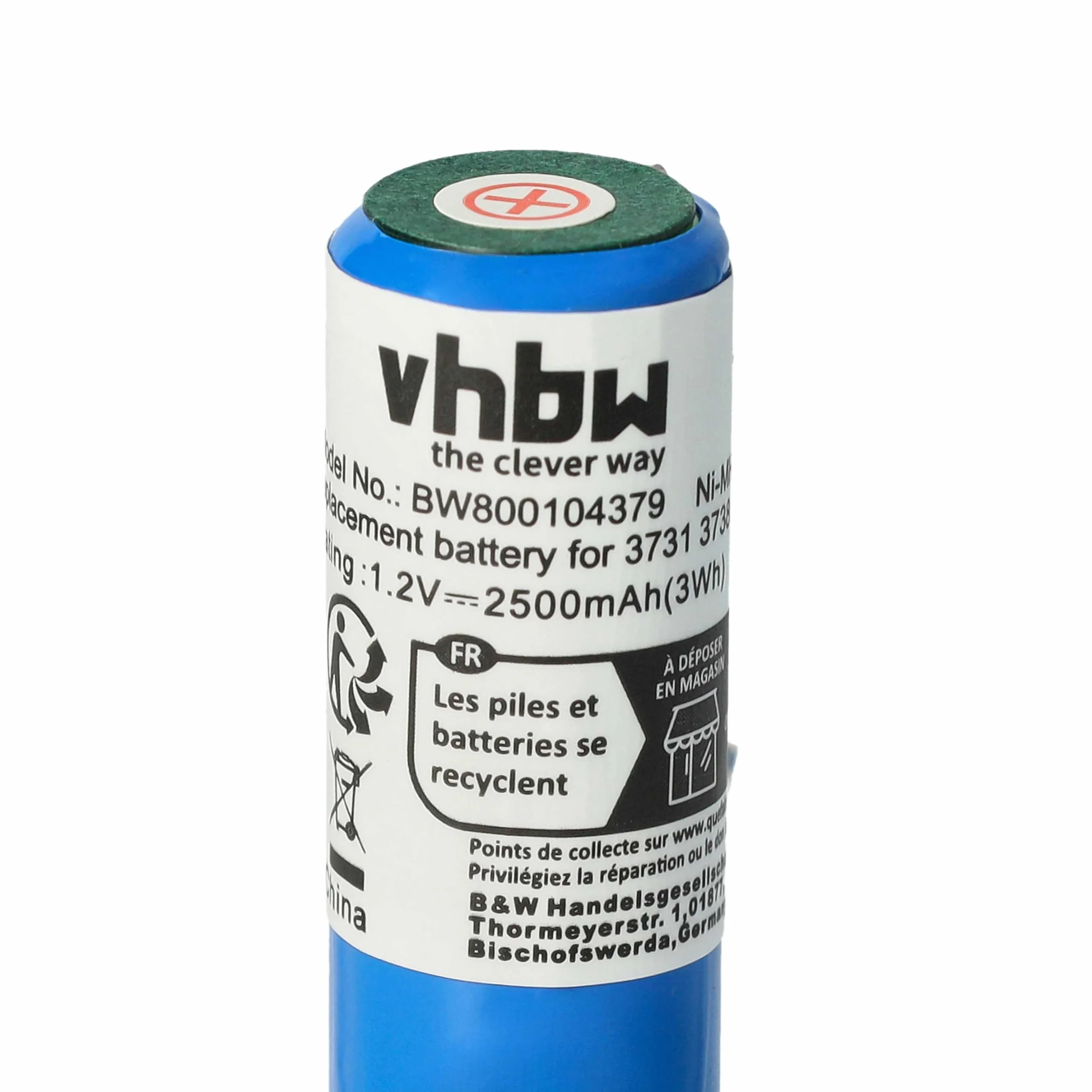 vhbw NiMH akumulator 2500 mAh (1,2 V) do szczoteczki zębów Braun Oral-B Professional Care, Sensitive, Sonic Complete, Triumph jak Braun 3731, 3738.