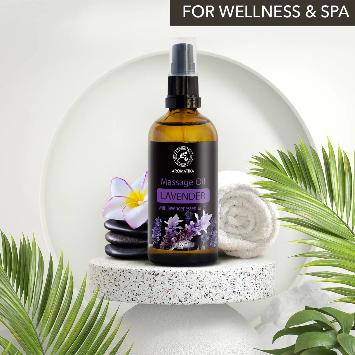 Lavender Massage Oil 100ml - 100% Natural Lavender Body Massage Oil - Natural Cosmetics - De-Stress - Good Sleep - Calming - Skin Care - Beauty - Body Massage - Soft Relaxing Aroma Oil
