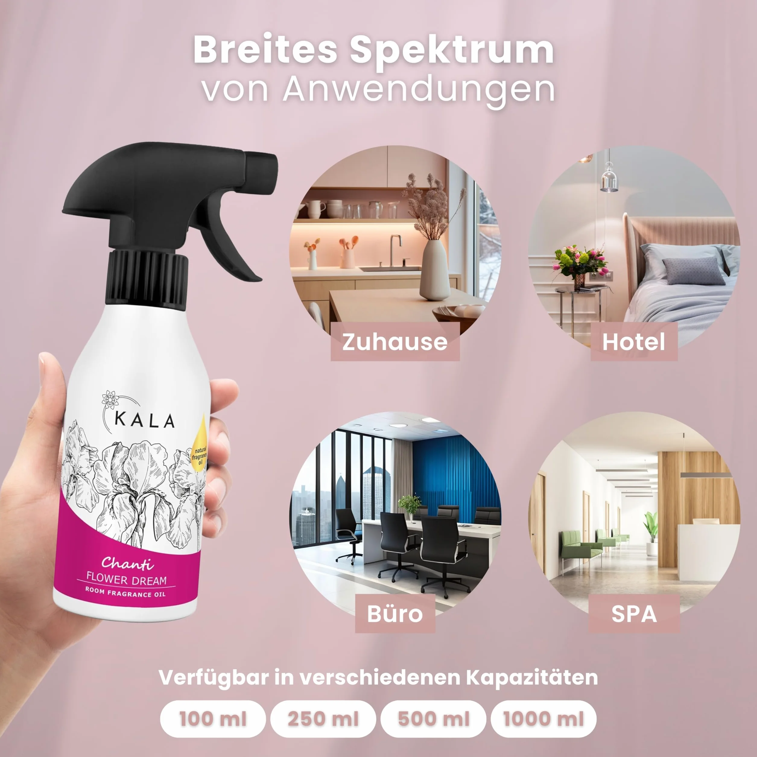 KALA Odświeżacz Powietrza Spray Chanti 100ml Neutralizujący Zapachy do 48h