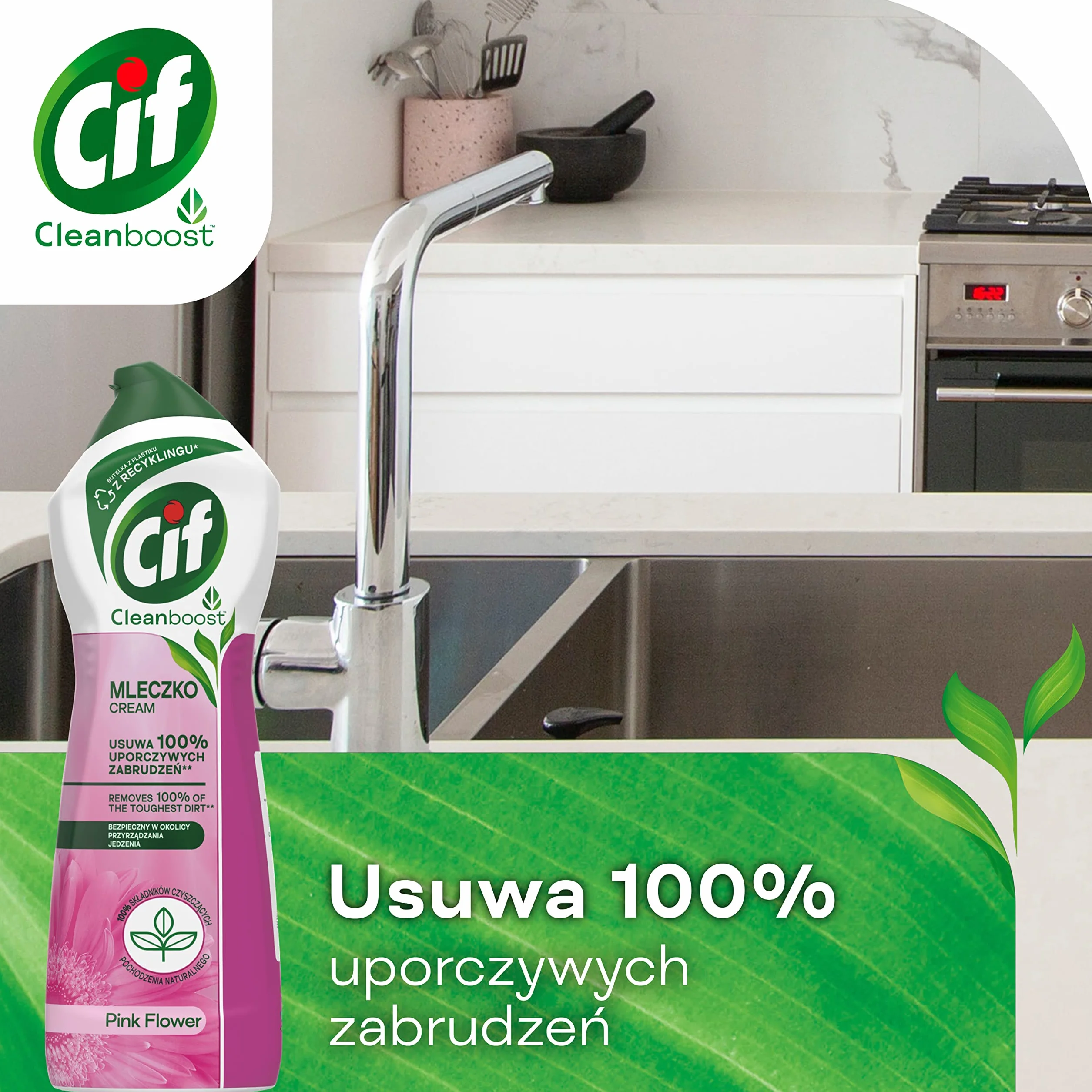 Cif Cream Pink Flowers Mleczko uniwersalne 780 g