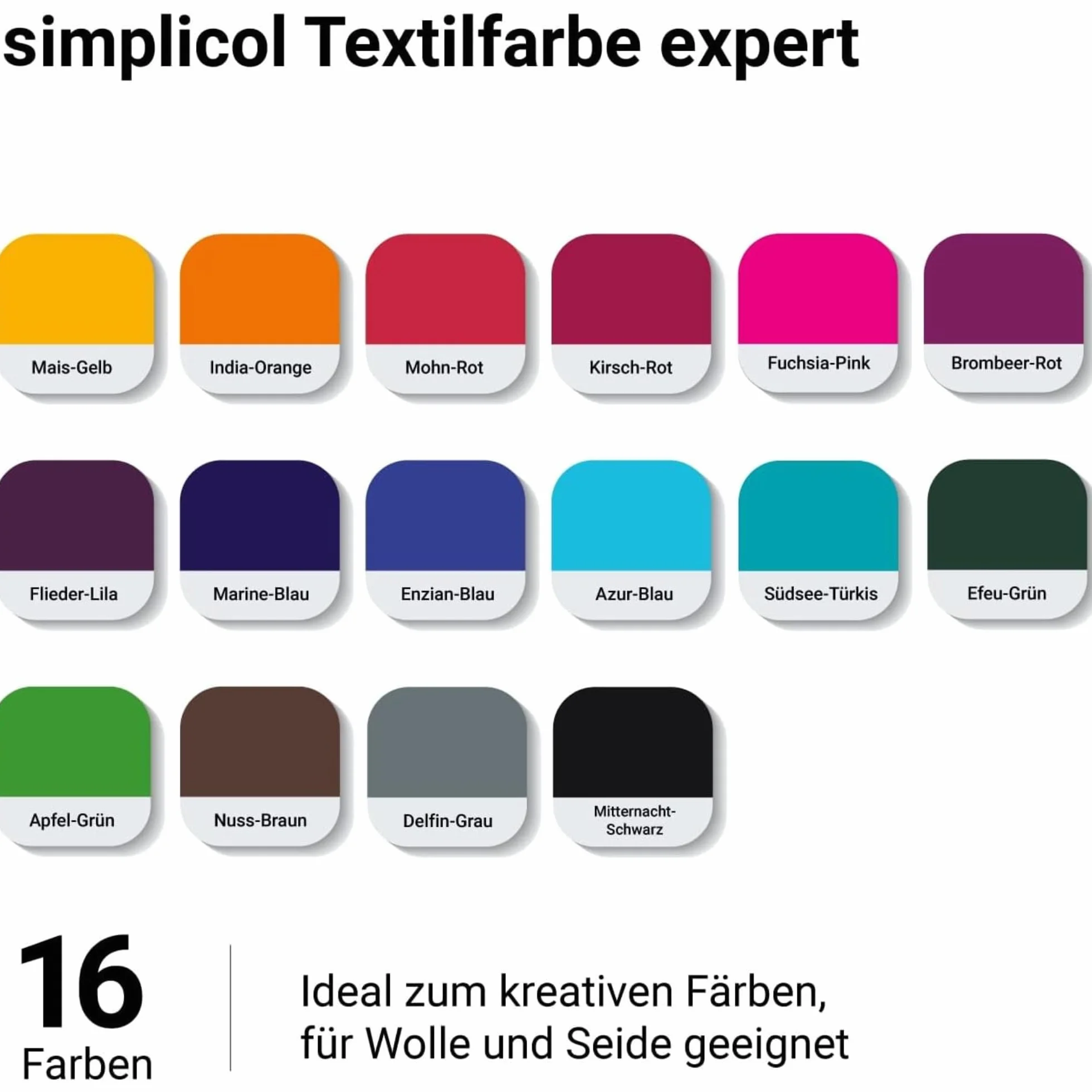 Simplicol Textilfarbe Expert Kombipack Mitternacht-Schwarz 1718 für Waschmaschine