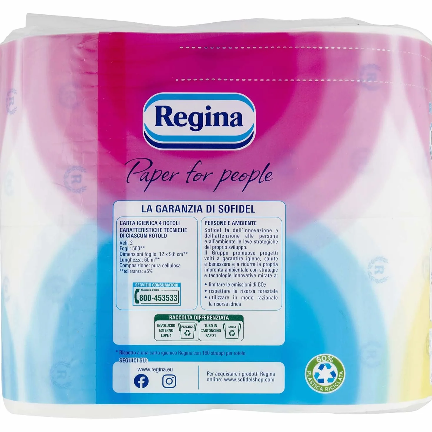 Regina Papier Toaletowy, Biały, 12 rolek