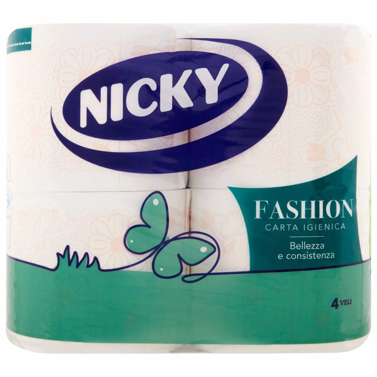 Nicky Fashion, papier toaletowy, 4-warstwowy, 4 rolki