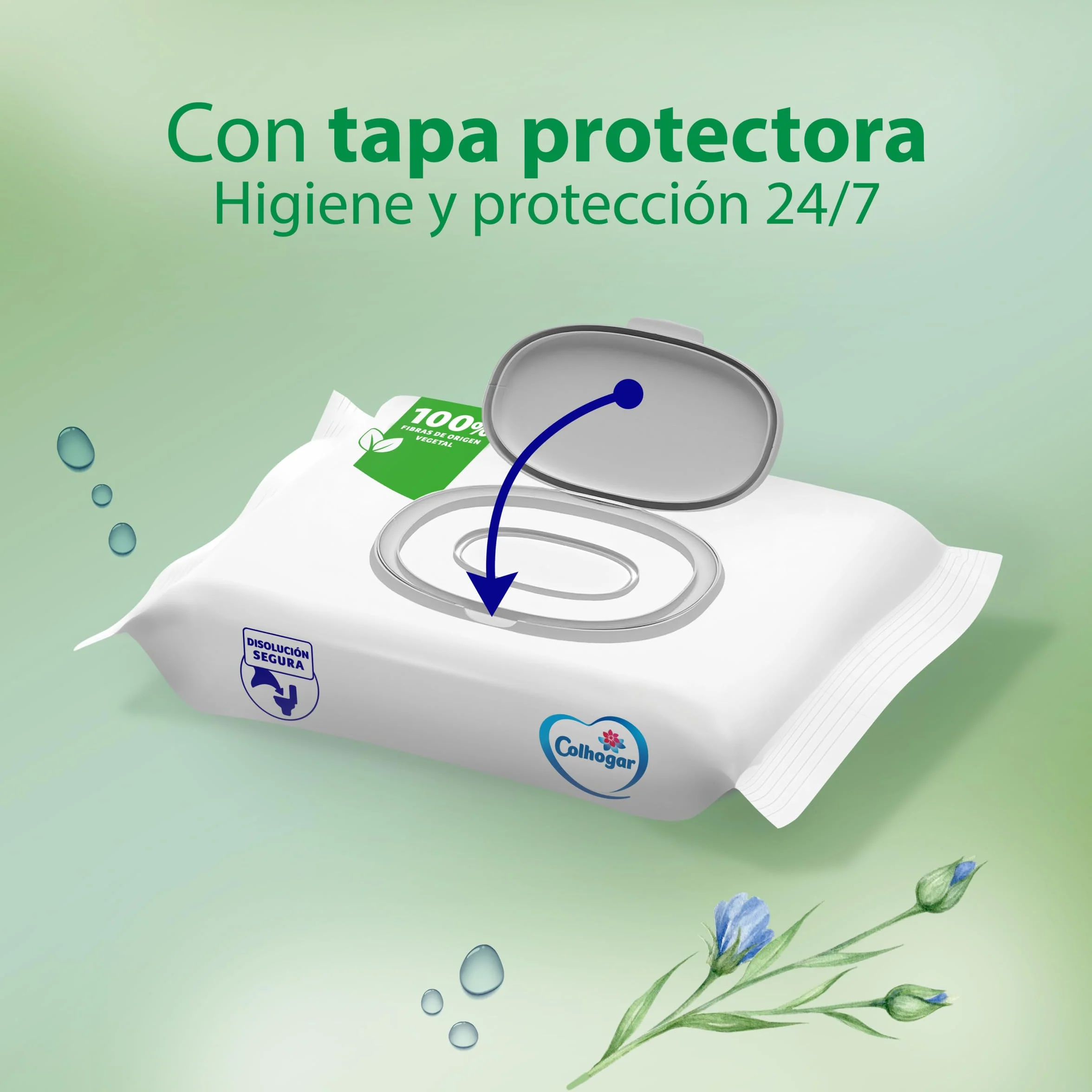 Colhogar Aloe papier toaletowy na mokro 8x80 640 chusteczek