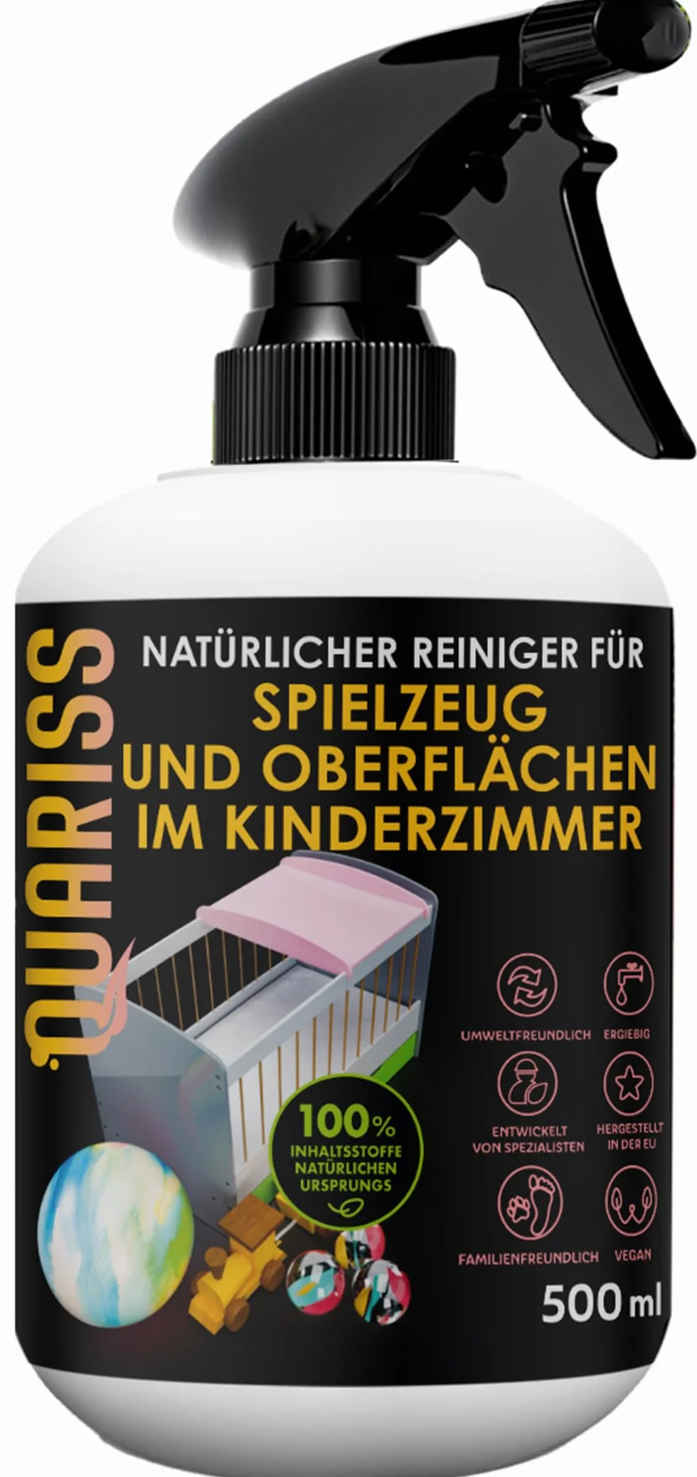 Naturalny środek czyszczący dla dzieci 500 ml spray higieniczny wegański