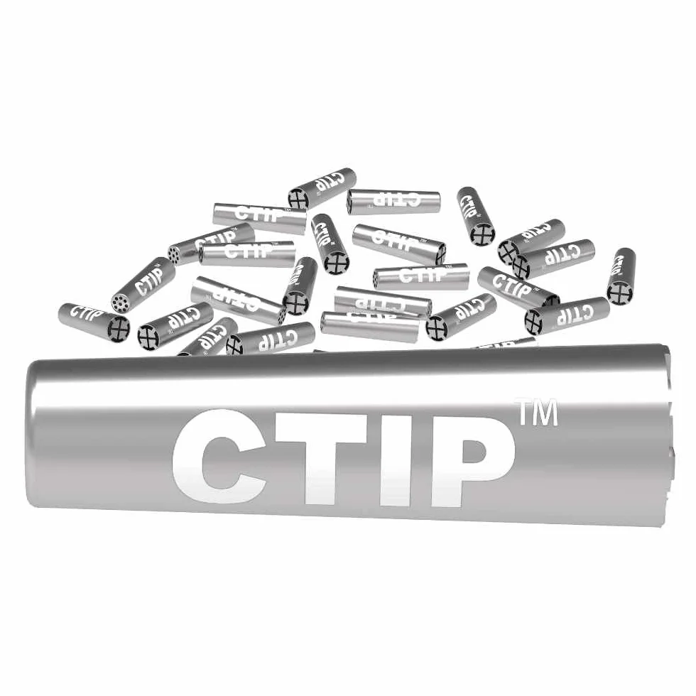 Filtr z węglem aktywnym ø 6-7 mm stożkowy filtr aluminiowy + joint tuba (100 sztuk)