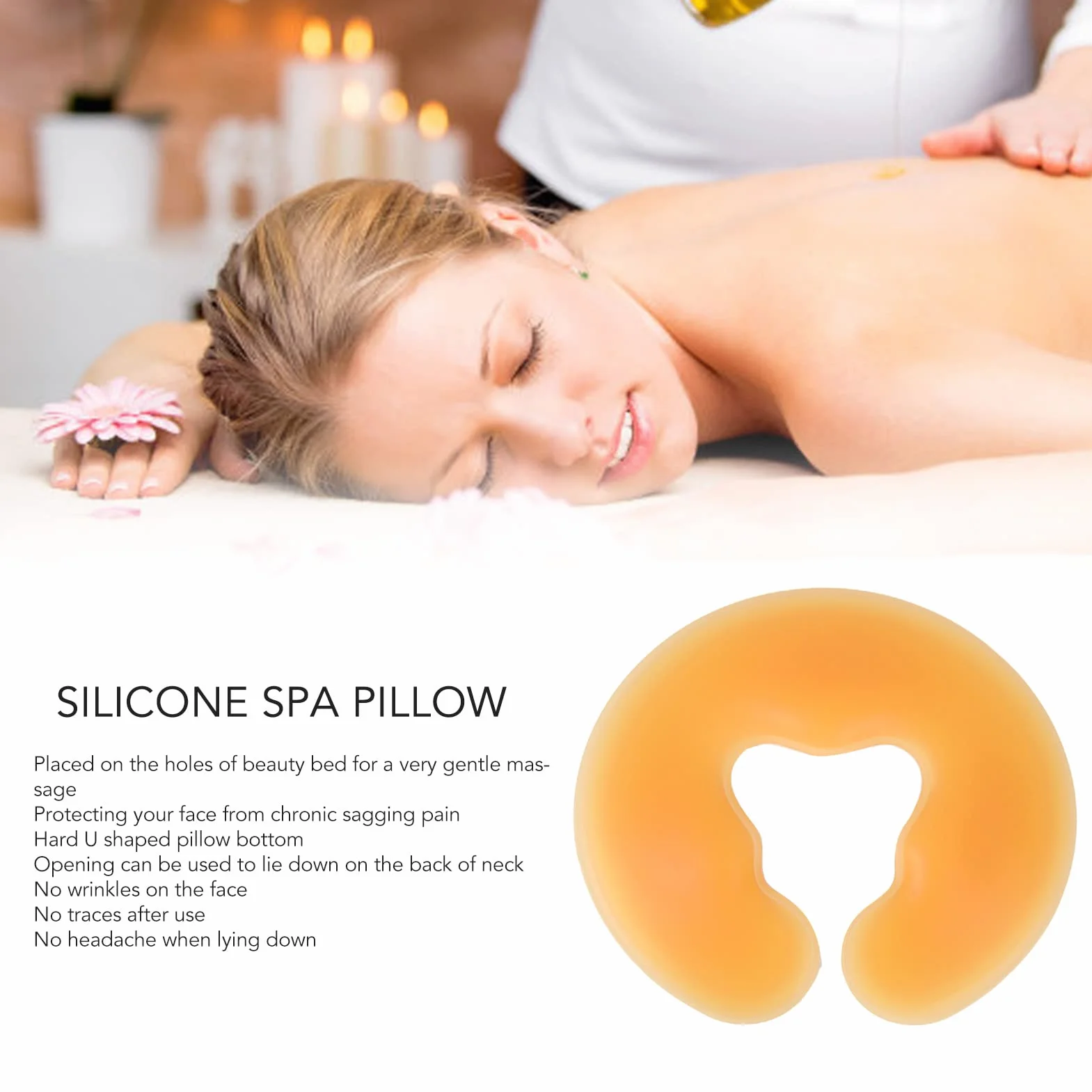 Silikonowa Poduszka do Spa żelowa Podkładka na Twarz Ciało żelowa Poduszka na Plecy Stół do Masażu łóżko Spa Poduszka do Masażu Kosmetycznego Kołyska do Relaksu na Twarz