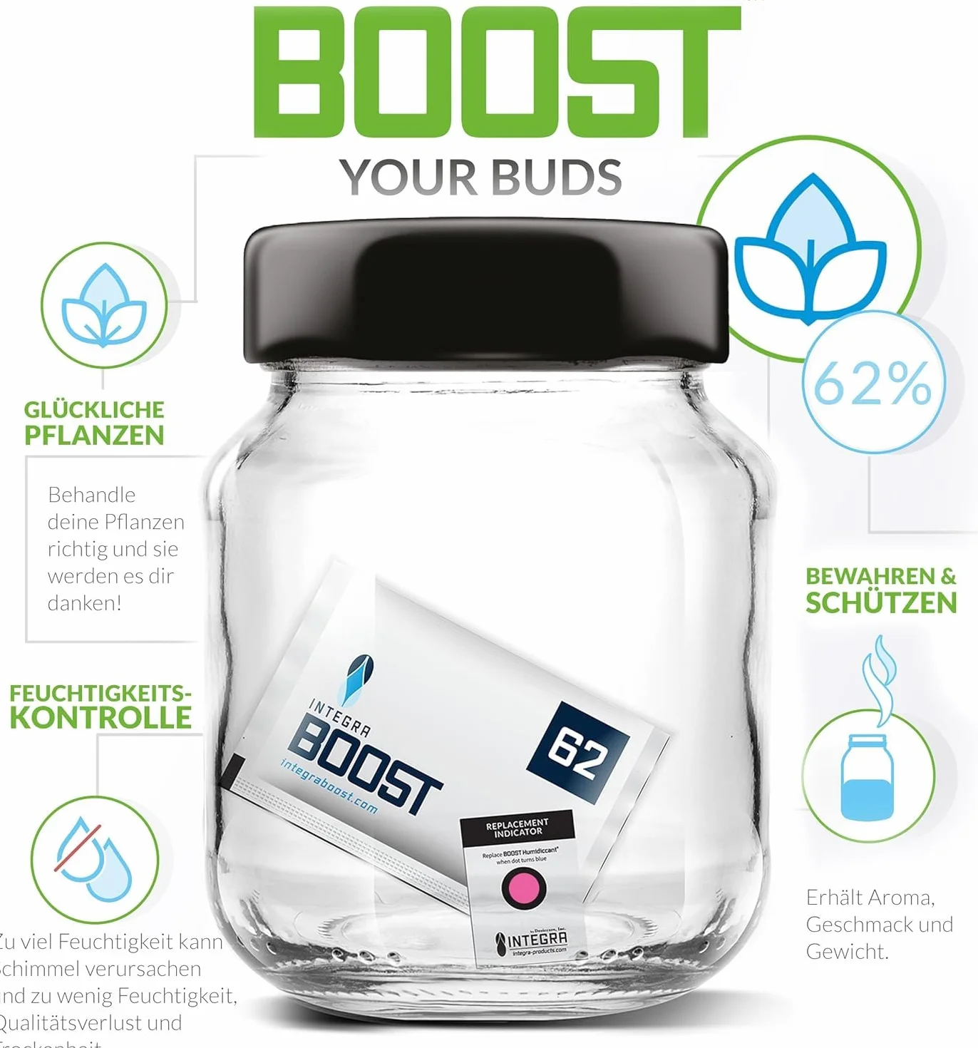 Integra Boost Humidity Pack 62% 4g regulator wilgotności 2-drożny nawilżacz powietrza