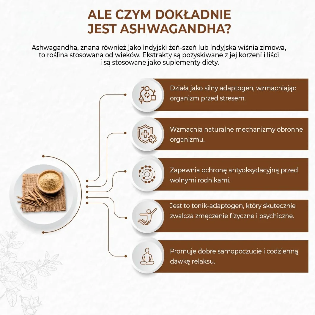 Bandini® Ashwagandha KSM-66® - 180 tabletek, 6 miesięcy - Withania Somnifera (indyjski żeń-szeń) - 5% witanolidów - Wegański ekstrakt z korzenia - Suplement o wysokiej mocy - Alternatywa dla kapsułek
