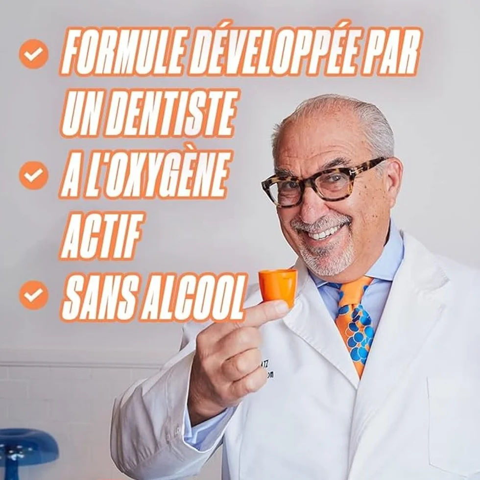 The Breath Co - Bezalkoholowy płyn do płukania jamy ustnej - Formuła opracowana przez dentystę - Świeży Oddech przez 12 godzin* - Mrożona mięta, 500ml