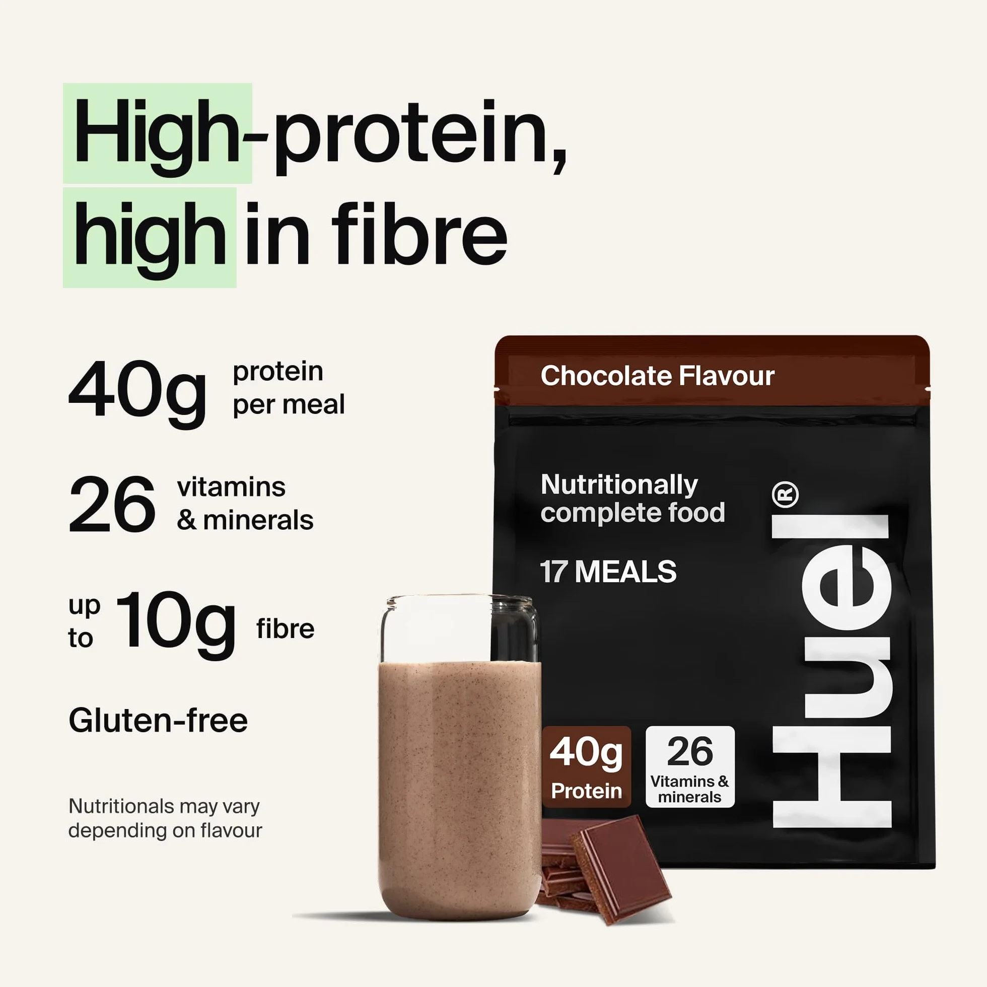 HUEL Black Edition Czekolada posiłek wysokobiałkowy + miarka gratis