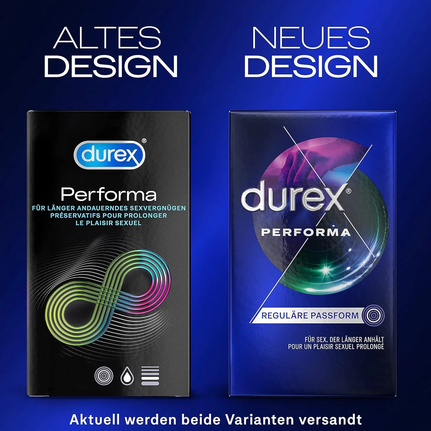 Durex Performa prezerwatywy – prezerwatywy przedłużające akta z 5% żelem benzocainowym dla dłuższej przyjemności seksualnej – 12 sztuk (1 x 12 sztuk)