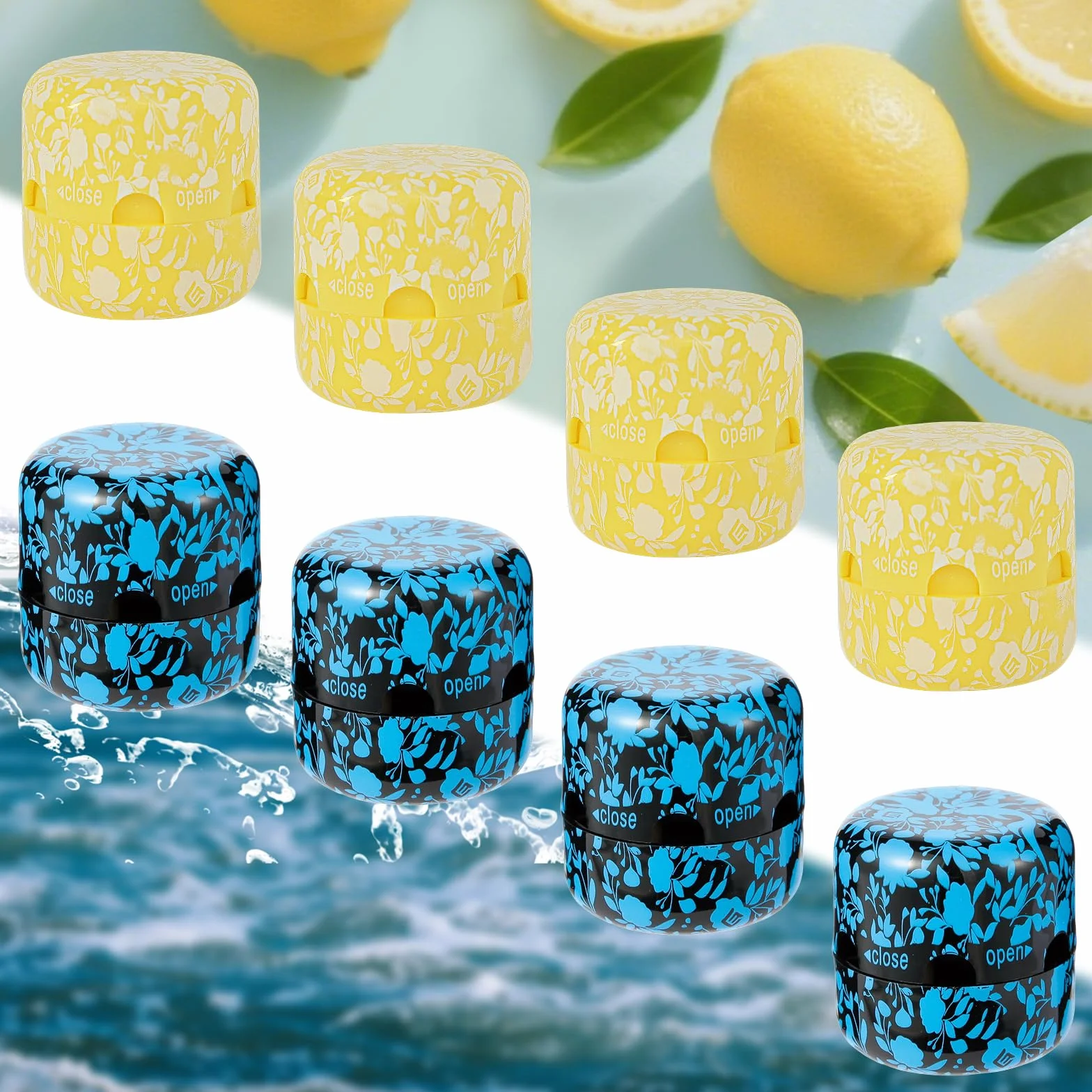 Eco-Fused 8x Kapsułki do Eliminacji Zapachów z Butów, Usuwacz Nieprzyjemnych Zapachów do Obuwia, Torby Sportowej, Szafy, Schowka, Butów, Samochodu, Piłek – Ocean Fresh/Citrus Mania