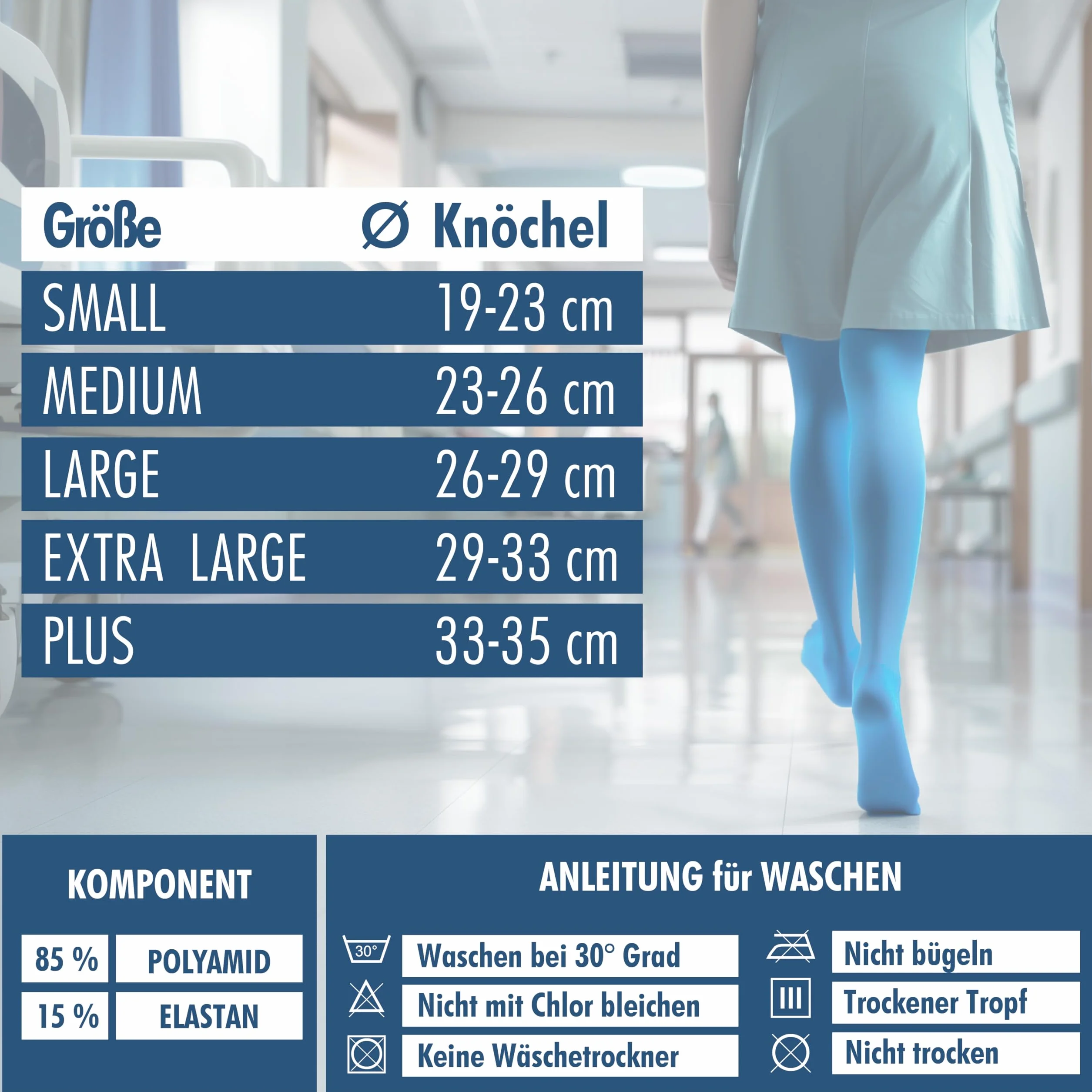 BeOnTop Skarpety przeciwzakrzepowe dla kobiet i mężczyzn medyczne 18-23 mmHg Unisex - Skarpety damskie Stopniowy ucisk, skarpety przeciwzakrzepowe męskie, elastyczne pończochy na żylaki, pończochy do