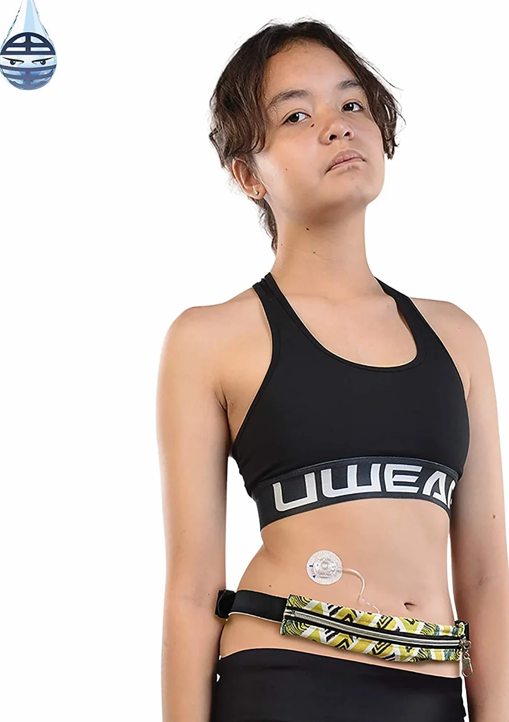 Pas do pompy insulinowej Dia-Belt dla Medtronic, Accu-chek, Freestyle Libre, Czarny, Medium/Large (60-120 cm)