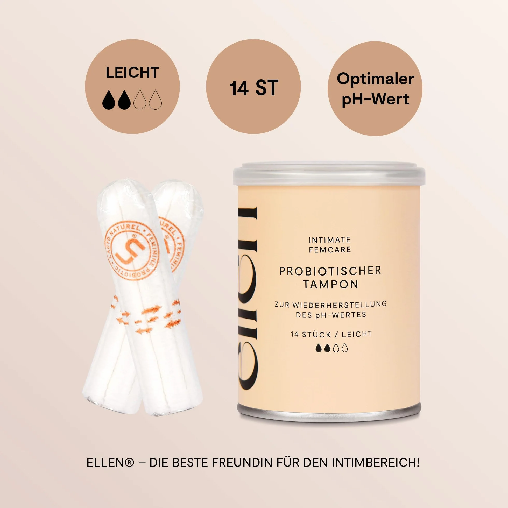 ellen tampony probiotyczne 14 sztuk delikatna pielęgnacja dla zdrowia pochwy