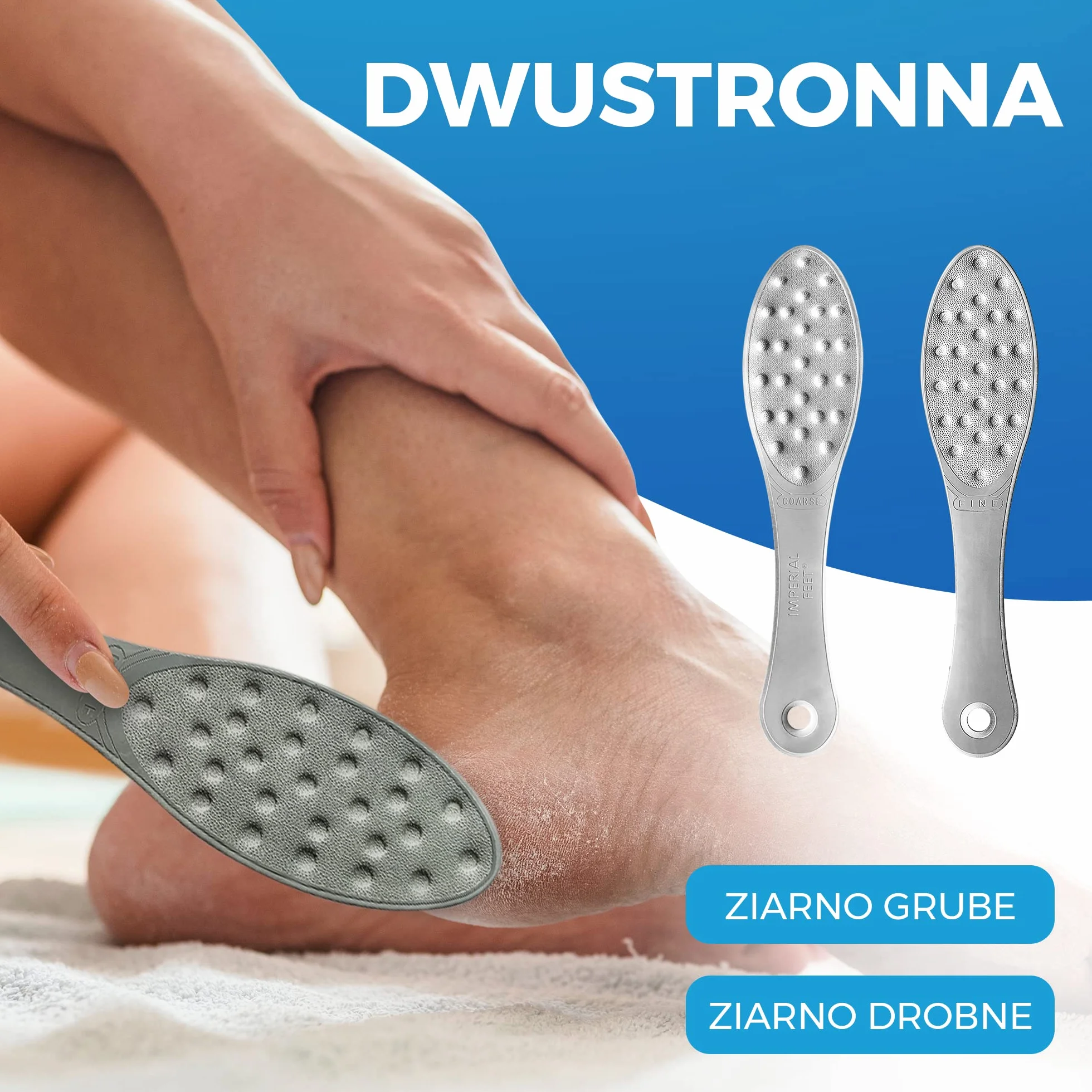 Tarka do Stóp ze Stali Nierdzewnej Dwustronny Pilnik do Stóp Usuwający Odciski i Nagniotki Metalowa Akcesoria do Pedicure