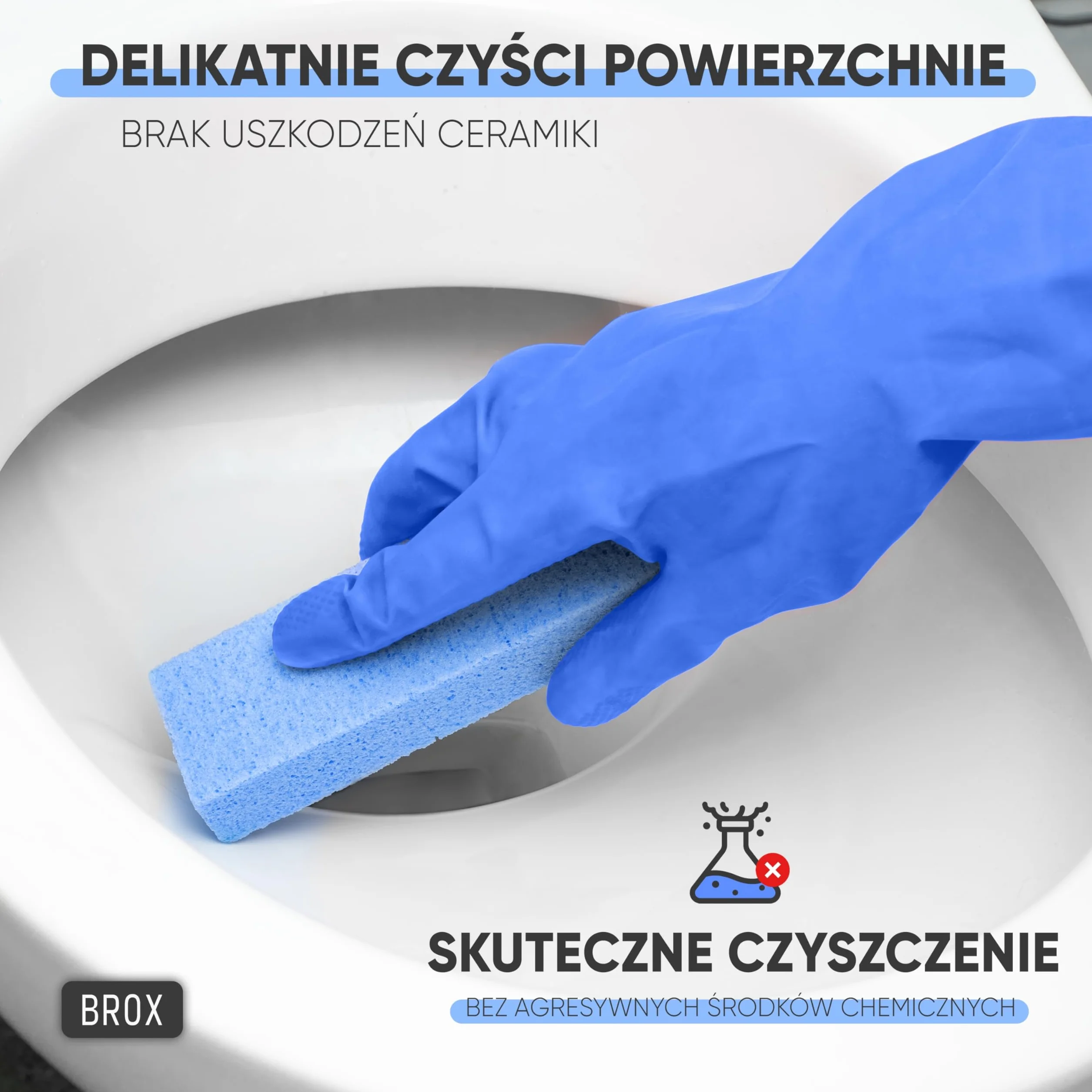 BROX Kamień do czyszczenia WC – niebieski (5 sztuk) – skuteczny środek do usuwania kamienia i kamienia moczowego – Pumice Stone do mis WC i łazienki – bardzo mocny środek do czyszczenia toalety