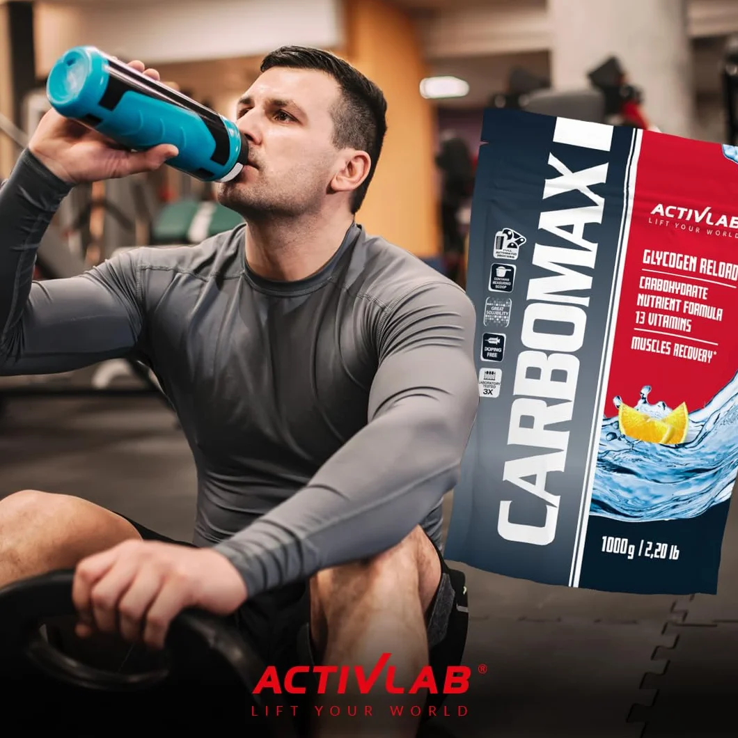 Activlab CarboMax Energy Power – Odżywka Węglowodanowa dla Sportowców – Dodatkowa Porcja Energii Podczas Treningu – Węglowodany na Masę – Gainer (Cytryna, 1000g)