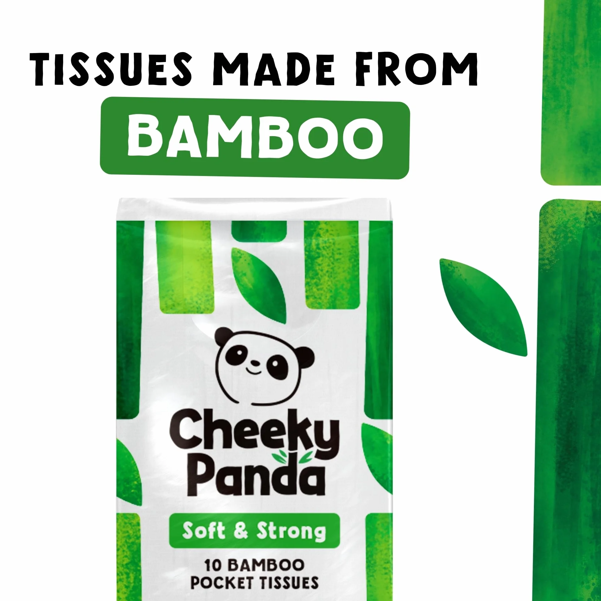 The Cheeky Panda Bambusowe chusteczki kieszonkowe pudełko zbiorcze 96 opakowań hipoalergiczne