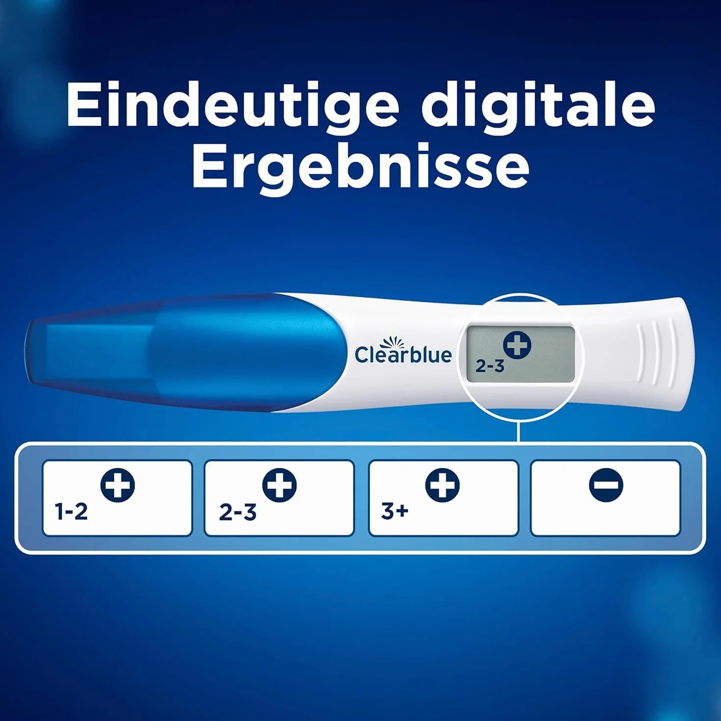 Clearblue Zestaw testów ciążowych Double-Check Wczesny i tydzień, 2 testy (1 cyfrowy 25 mIU/ml, 1 wizualnie 10 mIU/ml), test ciążowy/test wczesnej ciąży, oznaczenie tygodnia ciąży