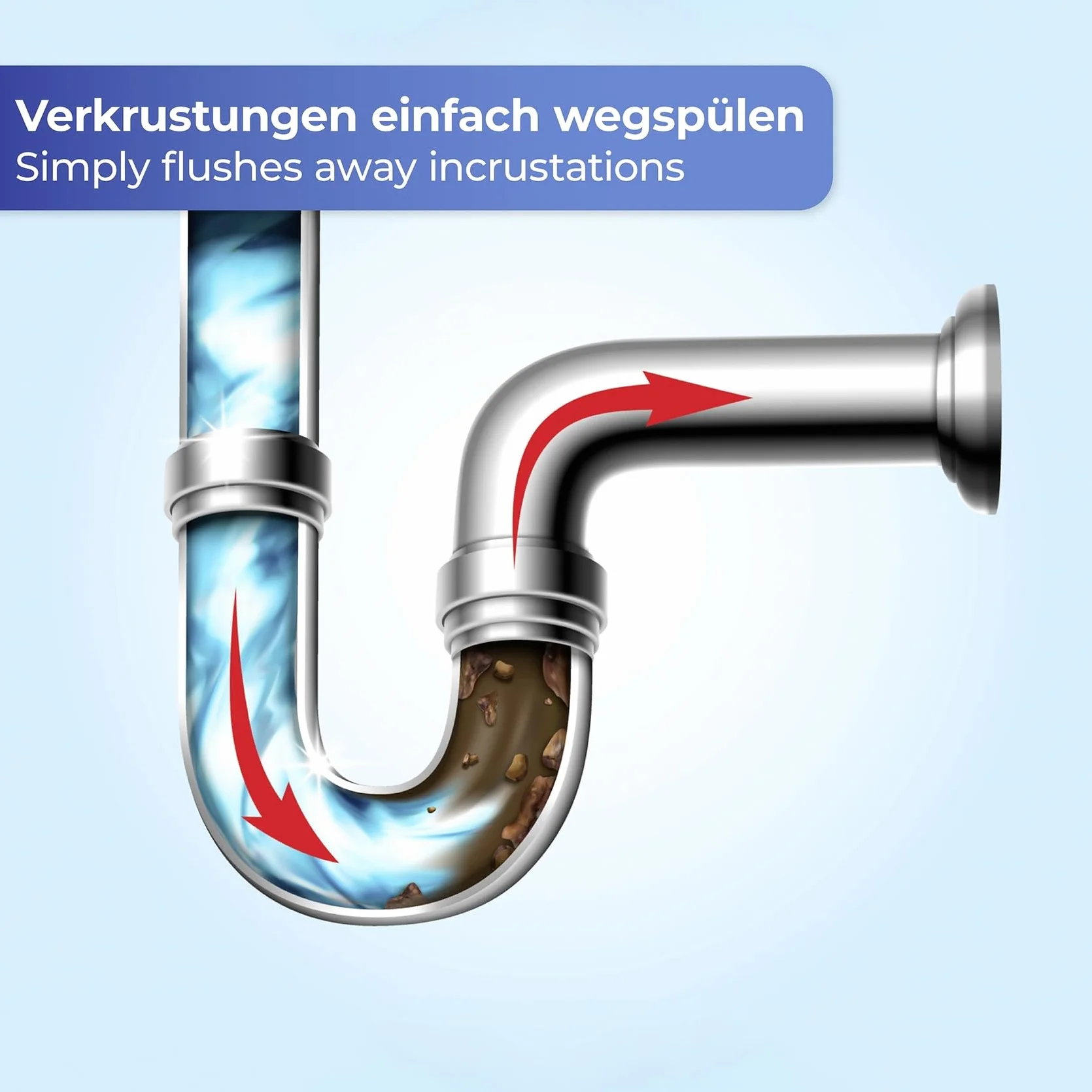Środek czyszczący Mod. Power bez rur Twister wysokociśnieniowy środek do czyszczenia odpływu z mosiężną dyszą Easy Clip System do rury odpływowej 3 x 250 x 3 cm niebieski