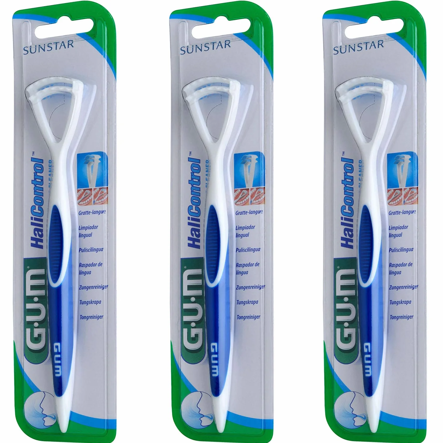 Gum HaliControl szczoteczka do języka 3 sztuki